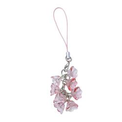 LUOFENG Blumen-Telefonanhänger, Telefonanhänger, stilvolles Accessoire, Maiglöckchen-Telefonkette, perfektes Geschenk für Frauen und Mädchen von LUOFENG