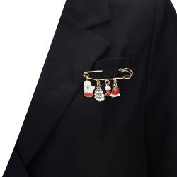 LUOFENG Broschennadel aus der Weihnachtskollektion, vielseitiges Abzeichen für die festliche Jahreszeit, Kragen-Sicherheitsnadeln, stilvolle Pullover-Schal-Clips, Zubehör von LUOFENG