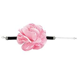 LUOFENG Große blühende Rosen-Blumen-Armbänder für Damen, Trend-Schmuck, Geschenk, modisches Statement, breites Armband von LUOFENG