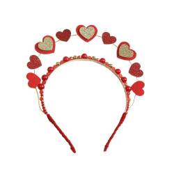 LUOFENG Pailletten Liebe Stirnband Ästhetische Liebe Herz Hairhoop Festival Kopfschmuck Perlen Haarband Party Kopfbedeckung Valentines Haarteil von LUOFENG