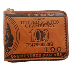 LUOFENG Stilvolles Portemonnaie mit großem Fassungsvermögen und Reißverschluss, Münzgeldbörse aus PU-Leder, Kartenetui, Aufbewahrungsorganisator für Geschäftsreisen von LUOFENG