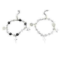 LUOFENG Stück Spinnen-Stern-Charm-Armband, einfaches Perlenarmband, Statement-Schmuck, verstellbares Armband, Paar-Accessoires von LUOFENG