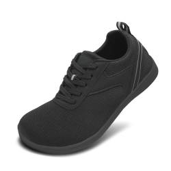 LUPWEE Unisex Breite Barfußschuhe für Herren Damen Minimalistische Bequeme und Leichte Walking-Turnschuhe Traillaufschuhe, Schwarz , 38 2/3 EU von LUPWEE