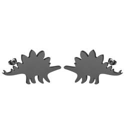 Handgefertigte Stegosaurus-Ohrstecker aus Edelstahl, niedlicher Dinosaurier-Ohrstecker für Damen und Herren, zierlicher Tierschmuck, Geschenk, Edelstahl von LUTAKU