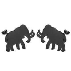 LUTAKU Mammut Ohrring Edelstahl Paläontologie Mammut Ohrstecker für Frauen Männer Vorgeschichte Liebhaber Schmuck Geschenk, Edelstahl von LUTAKU