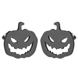 Minimalistische Kürbis-Ohrstecker aus Edelstahl, Halloween-Kürbis-Ohrstecker für Damen und Herren, zierlicher geometrischer Schmuck, Geschenk, Edelstahl von LUTAKU