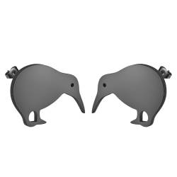 Ohrstecker, Kiwi-Vogel, Edelstahl, minimalistisch, niedlich, lustig, witzig, Tier-Ohrstecker für Damen und Herren, neuseeländischer Schmuck, Geschenk, Edelstahl von LUTAKU