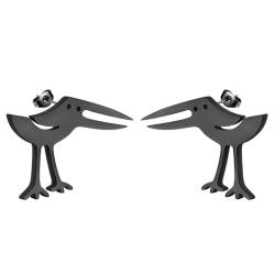 Storch-Vogel-Ohrring, Edelstahl, minimalistisch, Storch-Ohrringe, Ohrstecker für Damen und Herren, Tierschmuck, Geschenk, Edelstahl von LUTAKU