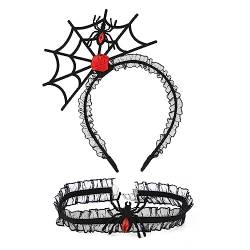Halloween Stirnband, Halloween Ornaments mit Halskette Halloween Deko für Halloween Cosplay Kostüme Mitbringsel Verkleidungen(Distelspinne) von LUTER