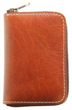 Geldbörsen Brieftasche Mode Damen Leder Geldbörse Vintage Mini Kartenhalter Tragbare Kurze Stil Geldbörsen Unisex Münzen Tasche Reißfest Geschenk (Color : Blue-1, Size : 8.5x11.5cm) von LUTFI