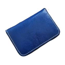 Geldbörsen Brieftasche Mode Damen Leder Geldbörse Vintage Mini Kartenhalter Tragbare Kurze Stil Geldbörsen Unisex Münzen Tasche Reißfest Geschenk (Color : Green-1, Size : 8.5x11.5cm) von LUTFI