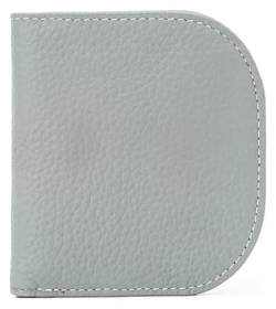 Geldbörsen Brieftasche Neue Damen-Geldbörse aus Leder, schlank, einfach, Kartenhalter, tragbare Schnalle, Münzgeldbörsen, 6 Kartenfächer, reißfest Geschenk (Color : Light Gray) von LUTFI