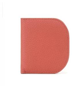 Geldbörsen Brieftasche Neue Damen-Geldbörse aus Leder, schlank, einfach, Kartenhalter, tragbare Schnalle, Münzgeldbörsen, 6 Kartenfächer, reißfest Geschenk (Color : Watermelon Red) von LUTFI