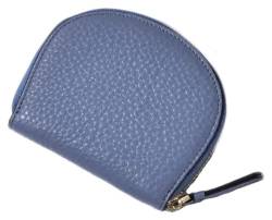 LUTFI Geldbörsen Brieftasche Einfache Damen-Leder-Geldbörse mit großer Kapazität, tragbarer Kartenhalter, Retro-Reißverschluss, Münzgeldbörsen, Unisex, reißfest Geschenk (Color : Blue) von LUTFI