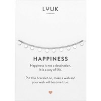 LUUK LIFESTYLE Edelstahlarmband Coins, mit Happiness Spruchkarte von LUUK LIFESTYLE