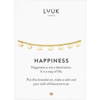 LUUK LIFESTYLE Edelstahlarmband Ginkgo, mit Happiness Spruchkarte von LUUK LIFESTYLE