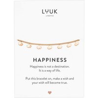 LUUK LIFESTYLE Edelstahlarmband Ginkgo, mit Happiness Spruchkarte von LUUK LIFESTYLE