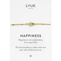 LUUK LIFESTYLE Edelstahlarmband Hamsa Hand, mit Happiness Spruchkarte von LUUK LIFESTYLE