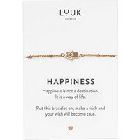 LUUK LIFESTYLE Edelstahlarmband Hamsa Hand, mit Happiness Spruchkarte von LUUK LIFESTYLE