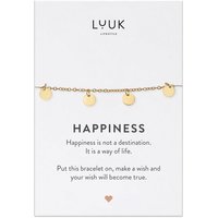 LUUK LIFESTYLE Edelstahlarmband Herz, mit Happiness Spruchkarte von LUUK LIFESTYLE