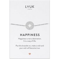 LUUK LIFESTYLE Edelstahlarmband Kompass, mit Happiness Spruchkarte von LUUK LIFESTYLE