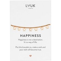 LUUK LIFESTYLE Edelstahlarmband Sterne, mit Happiness Spruchkarte von LUUK LIFESTYLE