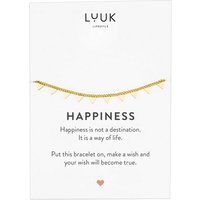 LUUK LIFESTYLE Edelstahlarmband Triangle-Coins, mit Happiness Spruchkarte von LUUK LIFESTYLE