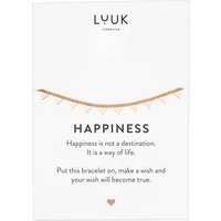 LUUK LIFESTYLE Edelstahlarmband Triangle-Coins, mit Happiness Spruchkarte von LUUK LIFESTYLE