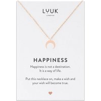 LUUK LIFESTYLE Kette mit Anhänger Halbmond, elegantes Design mit Mond Anhänger von LUUK LIFESTYLE