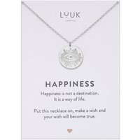 LUUK LIFESTYLE Kette mit Anhänger Hamsa Hand, mit Happiness Spruchkarte, tolle Geschenkidee von LUUK LIFESTYLE