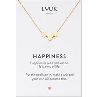 LUUK LIFESTYLE Kette mit Anhänger Plättchen, Geburtstags Geschenk Idee, Modeschmuck von LUUK LIFESTYLE