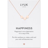 LUUK LIFESTYLE Kette mit Anhänger Plättchen, Geburtstags Geschenk Idee, Modeschmuck von LUUK LIFESTYLE