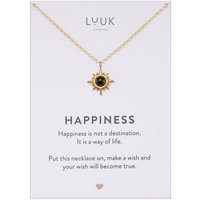 LUUK LIFESTYLE Kette mit Anhänger Polarstern, mit Happiness Spruchkarte, elegant & feminin von LUUK LIFESTYLE