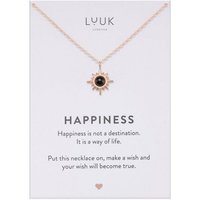 LUUK LIFESTYLE Kette mit Anhänger Polarstern, mit Happiness Spruchkarte, elegant & feminin von LUUK LIFESTYLE