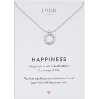 LUUK LIFESTYLE Kette mit Anhänger Ring, mit HAPPINESS Geschenkkarte, trendige Geschenkidee für Frauen von LUUK LIFESTYLE
