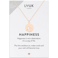 LUUK LIFESTYLE Silberkette Amsel, Geschenk zum Valentinstag, Geburtstag, 925er Sterlingsilber, trendiges Schmuckaccessoire für Frauen, mit Amsel Spatz Anhänger, Freundin und Verlobte, Rosé von LUUK LIFESTYLE