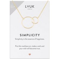 LUUK LIFESTYLE Silberkette Kreise, mit verschlungenen Ringen und SIMPLICITY Geschenkkarte von LUUK LIFESTYLE