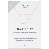 LUUK LIFESTYLE Silberkette Kreise, mit verschlungenen Ringen und SIMPLICITY Geschenkkarte von LUUK LIFESTYLE