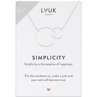 LUUK LIFESTYLE Silberkette Kreise, mit verschlungenen Ringen und SIMPLICITY Geschenkkarte von LUUK LIFESTYLE