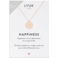 LUUK LIFESTYLE Silberkette Mandala, Schmuckstück, schicker, trendiger Effekt, modernen Look, Valentinstags, Geburtstagsgeschenk, mit Mandala Anhänger für Sie, 925er Sterlingsilber, Damenmode, Rosé von LUUK LIFESTYLE