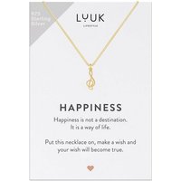 LUUK LIFESTYLE Silberkette Notenschlüssel, inklusive Happiness Spruchkarte von LUUK LIFESTYLE