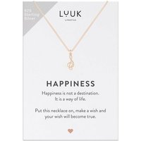 LUUK LIFESTYLE Silberkette Notenschlüssel, inklusive Happiness Spruchkarte von LUUK LIFESTYLE