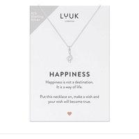 LUUK LIFESTYLE Silberkette Notenschlüssel, inklusive Happiness Spruchkarte von LUUK LIFESTYLE