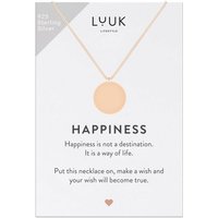 LUUK LIFESTYLE Silberkette Plättchen, inklusive Happiness Spruchkarte von LUUK LIFESTYLE