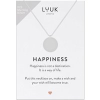 LUUK LIFESTYLE Silberkette Plättchen, inklusive Happiness Spruchkarte von LUUK LIFESTYLE