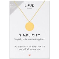 LUUK LIFESTYLE Silberkette Plättchen, mit SIMPLICITY Geschenkkarte, Glücksbringer von LUUK LIFESTYLE