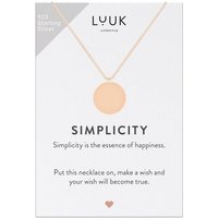 LUUK LIFESTYLE Silberkette Plättchen, mit SIMPLICITY Geschenkkarte, Glücksbringer von LUUK LIFESTYLE