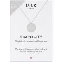 LUUK LIFESTYLE Silberkette Plättchen, mit SIMPLICITY Geschenkkarte, Glücksbringer von LUUK LIFESTYLE