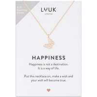 LUUK LIFESTYLE Silberkette Schmetterling, HAPPINESS Geschenkkarte von LUUK LIFESTYLE