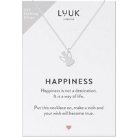 LUUK LIFESTYLE Silberkette Schutzengel, HAPPINESS Geschenkkarte, 925er Sterlingsilber von LUUK LIFESTYLE